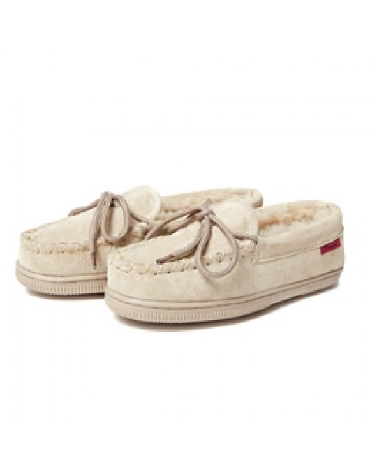 Sheepskin (Lammfell) Moccasin Hausschuh mit fester Sohle für Damen und Herren "Eli"