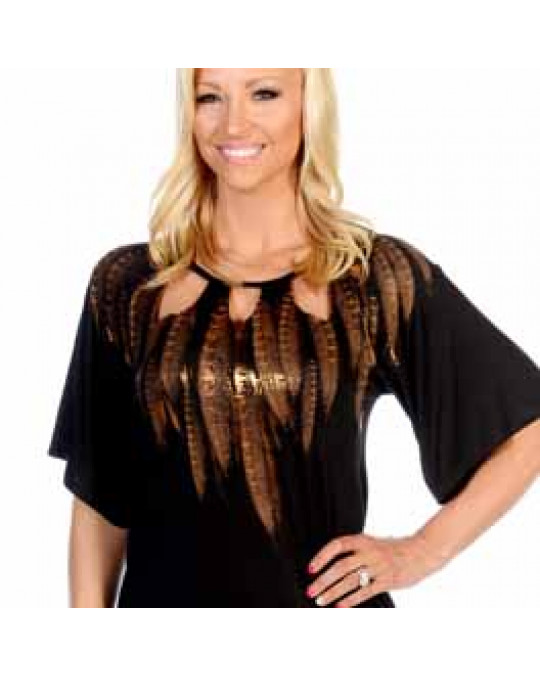 "Shiny Feathers" Damen T-Shirt in XXL