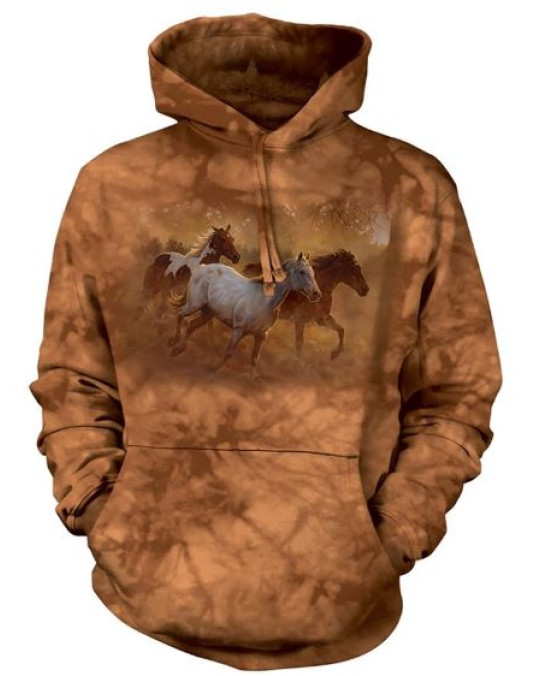 "Gold Run" Pferde Hoodie (Kapuzen-Sweatshirt) von The Mountain