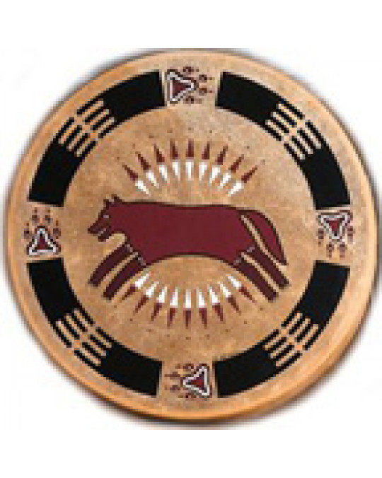 Trommel aus dem Taos Pueblo "Hunting Wolf"