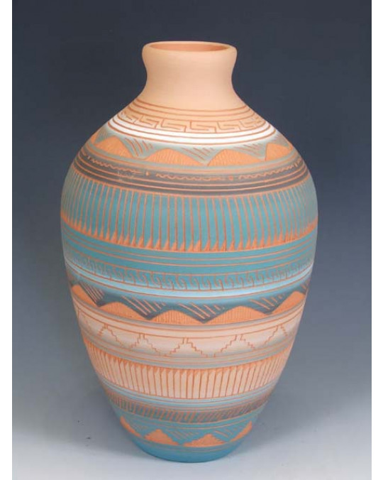 Grössere Navajo Töpferei "Etched Pottery"