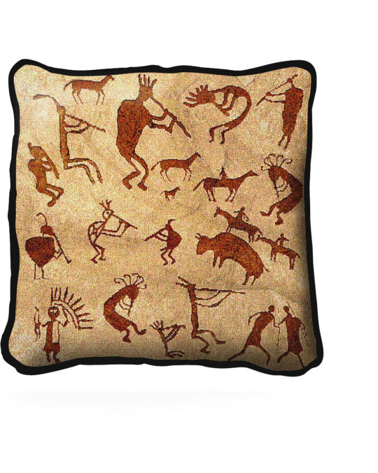 Kissenhülle "Kokopelli Petroglyph"