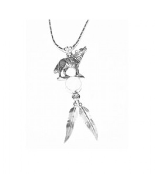 Kurze Liquid Silver Kette "Wolf"