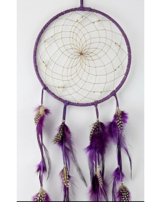 NEU in violett - Edelstein Traumfänger 15 cm