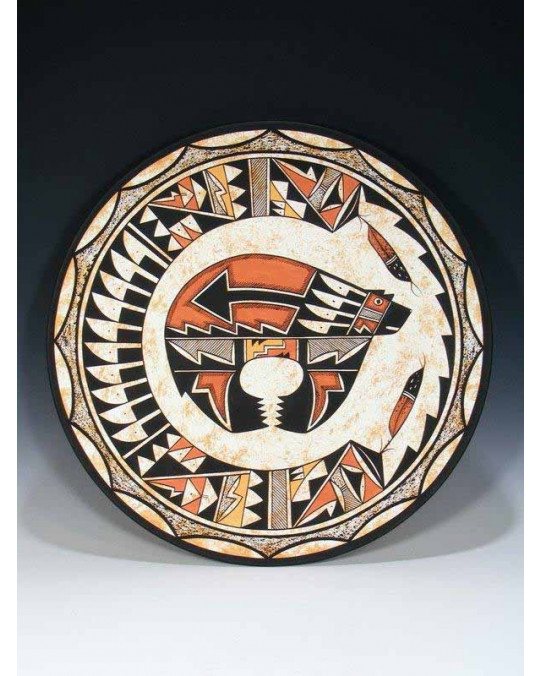 Acoma Pueblo Töpferei "Bearclaw" Teller 