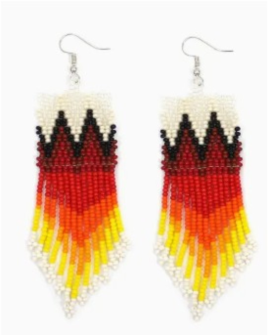 Ohrringe aus Glasperlen "Firestar"