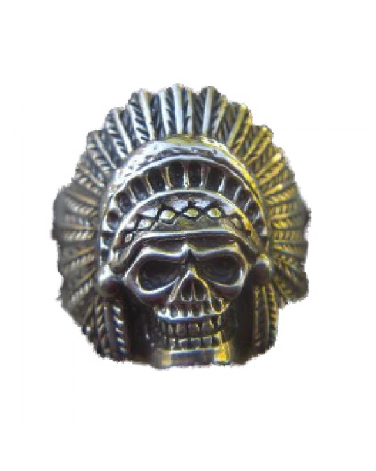 Skull-Chief Ring aus Silber