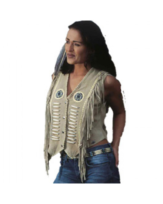 Wildledergilet für Damen "Spirit" in XL und XXL 