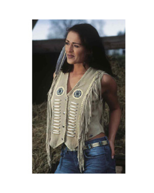 Wildledergilet für Damen "Spirit" in XXL (knapp geschnitten)