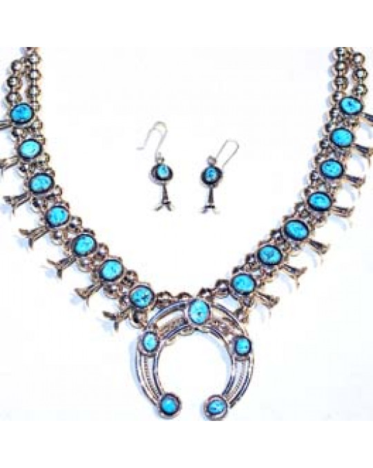 Originale Squash Blossom Kette der Navajo