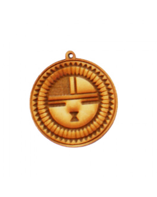 Holzamulette Symbole Indianer-Sunface Motiv-L (grosse Version