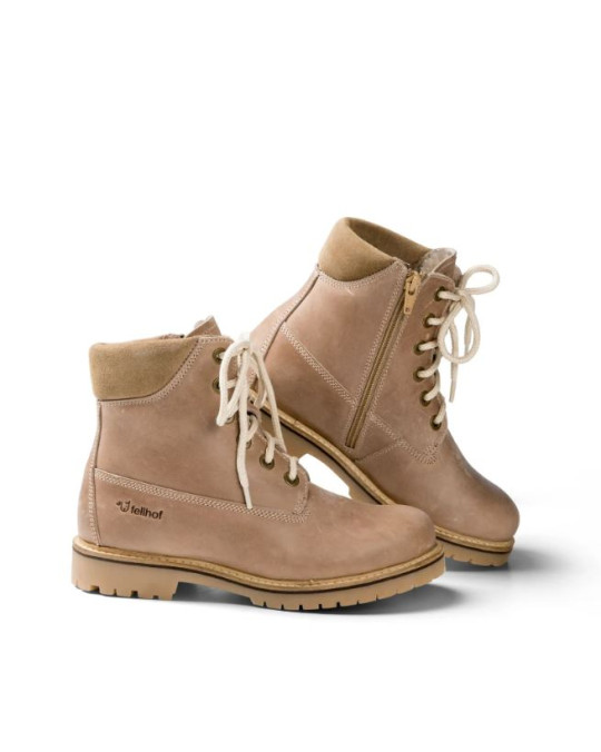 Lammfellstiefel für Damen "Woodland" in taupe