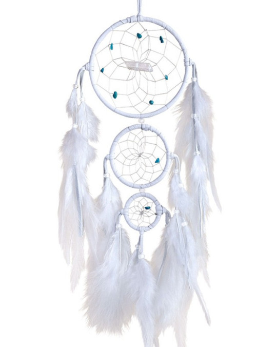 Traumfänger 3 Generationen / Visionssucher in weiss