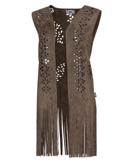 Lange Cut Out Weste Boho Style