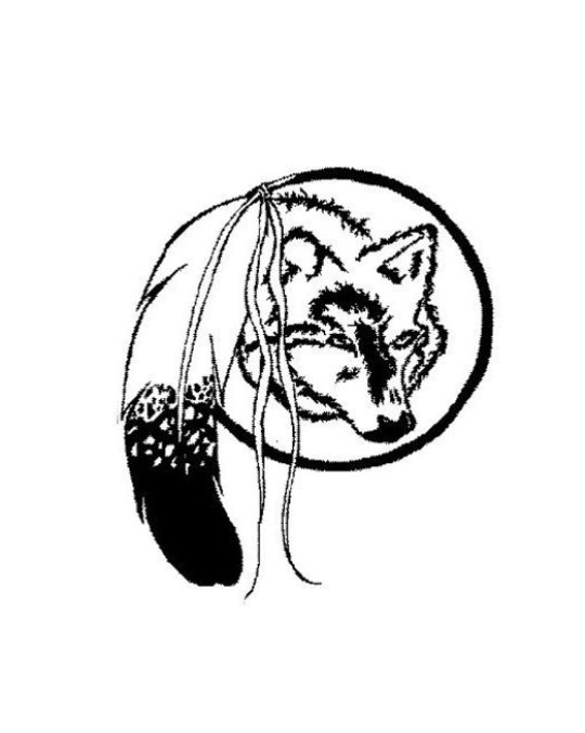 Kleiner Fenstersticker (Aufkleber) Wolf - nur in weiss!