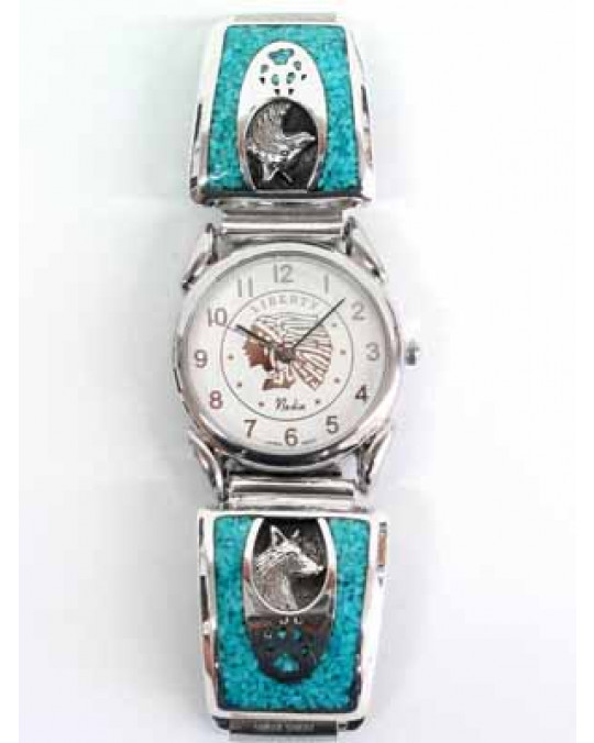 Damen Chip Inlay Uhr "Wolf"