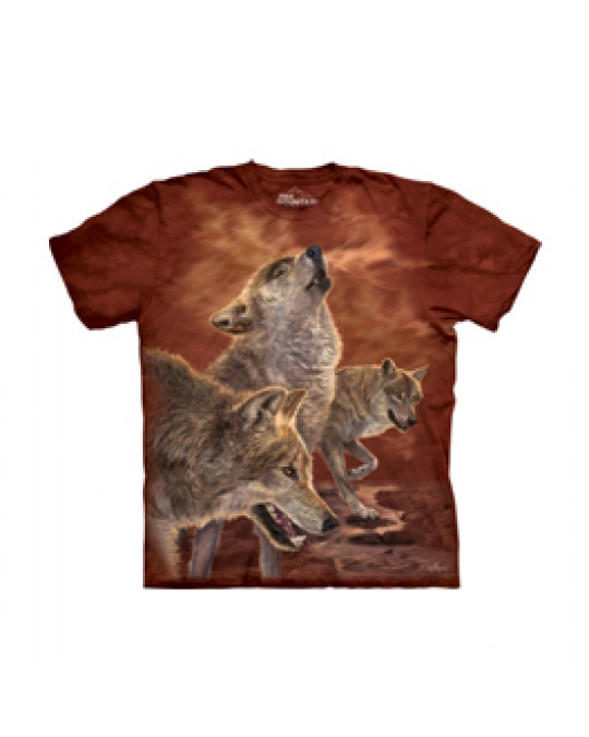 "Red Glow Wolves" T-Shirt für Kinder