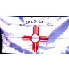Flagge des Zia Pueblos New Mexico USA